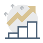 Rising bar chart icon