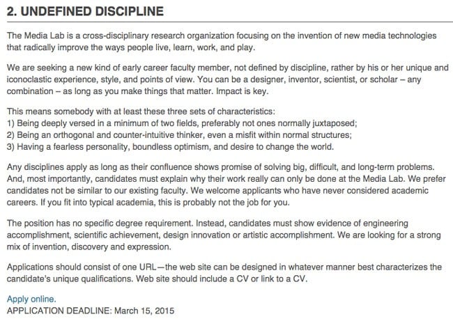 MIT Recruitment Ad