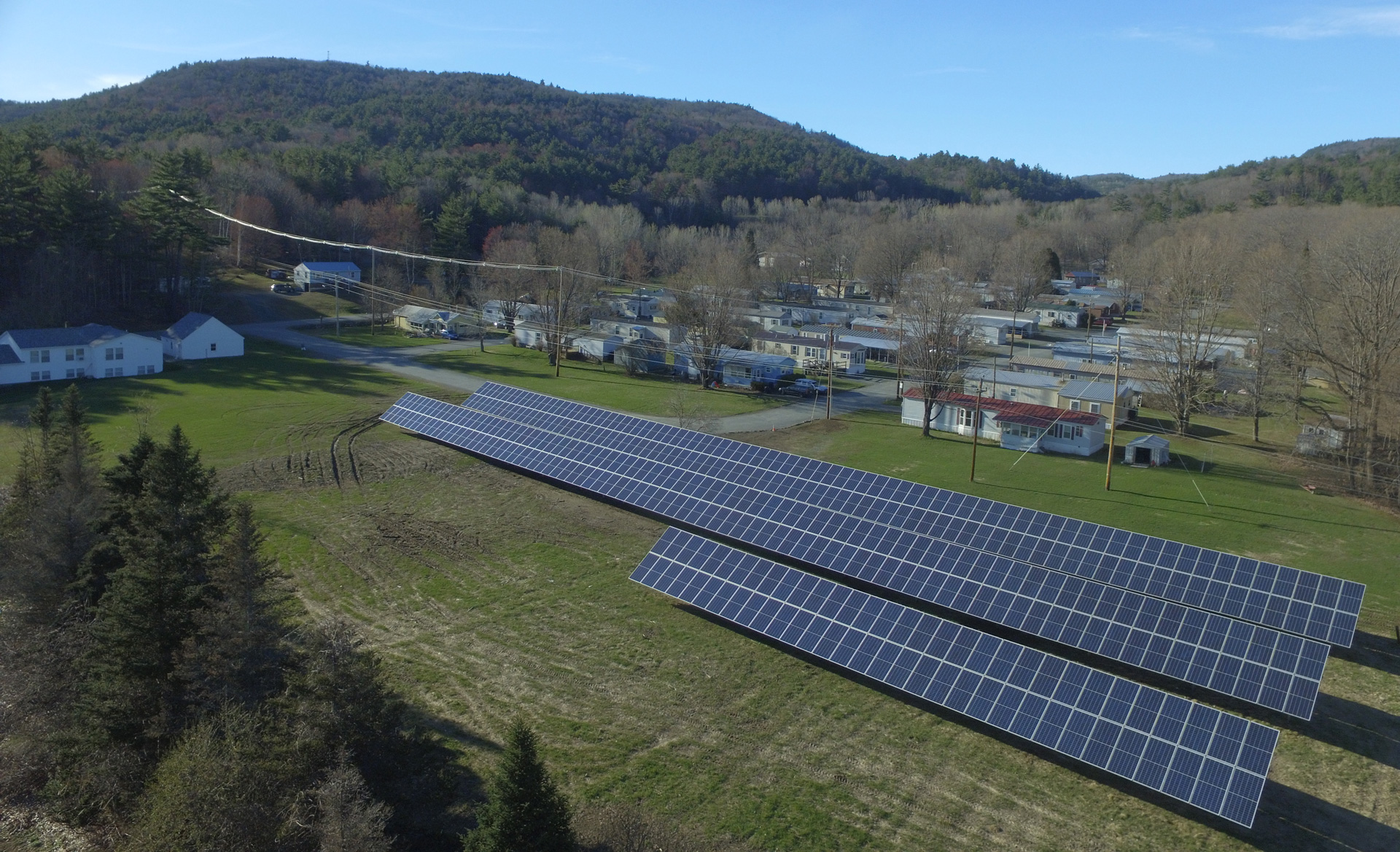 Solar array  at Mascoma Meadows Cooperative in  Lebanon.