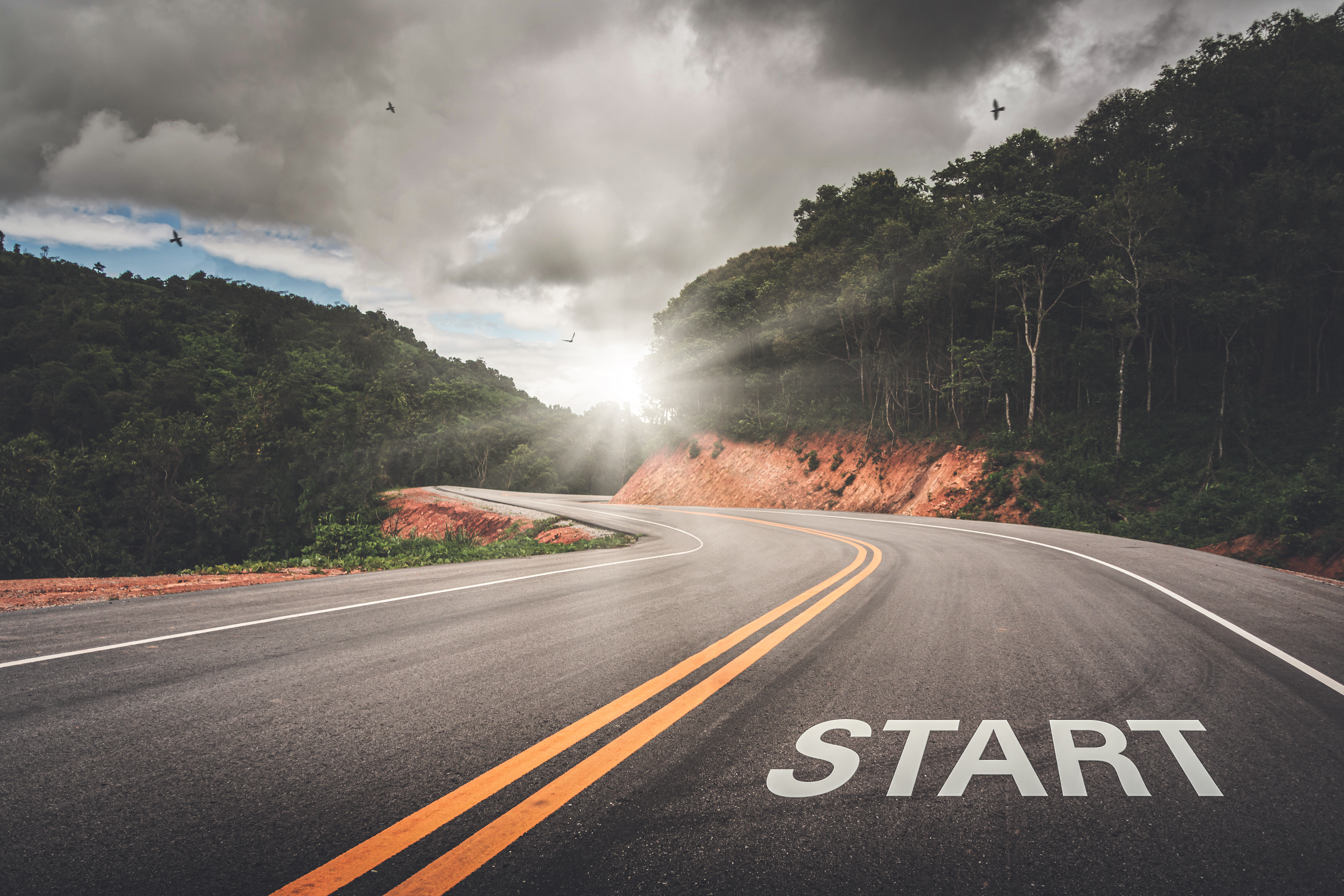 start-point-road-business-your-life-success-beginning-victory