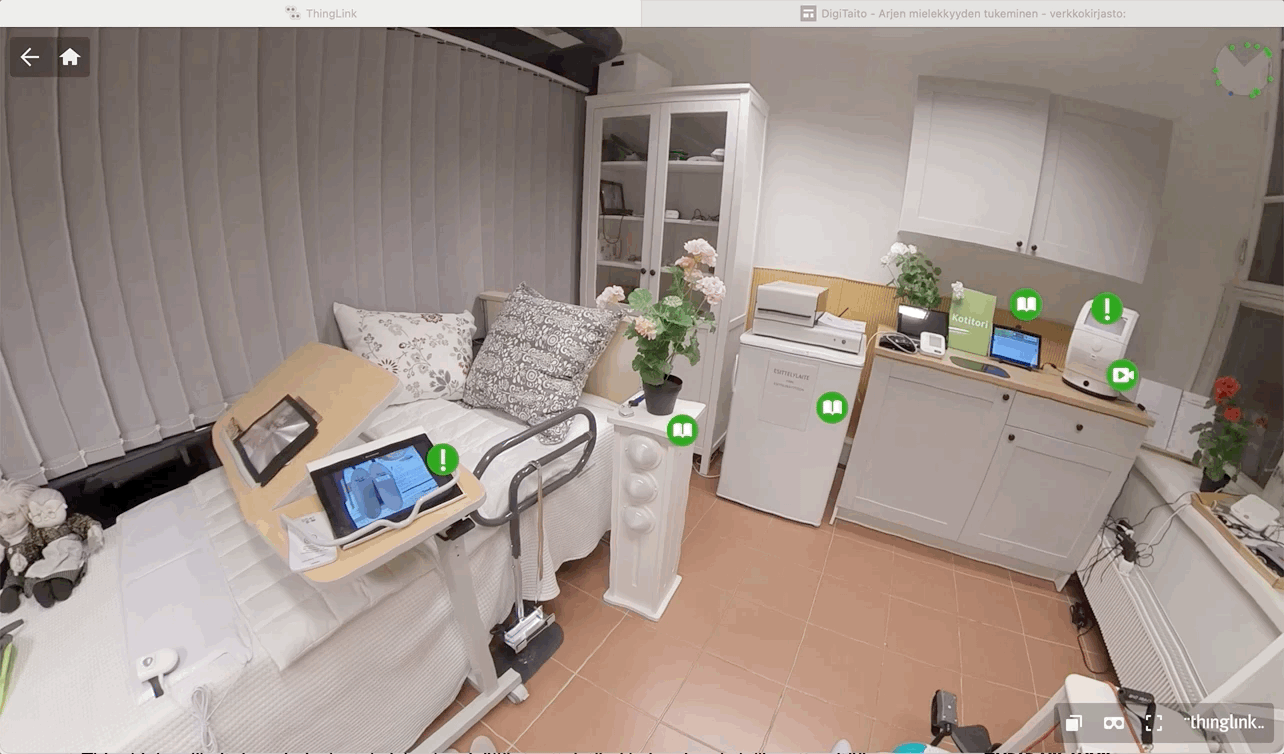 virtual room in Thinglink