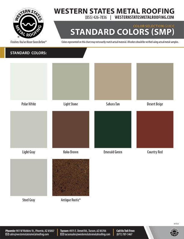 Metal Siding Color Charts | Over 100 Colors | Buy Mfg. Direct & Save