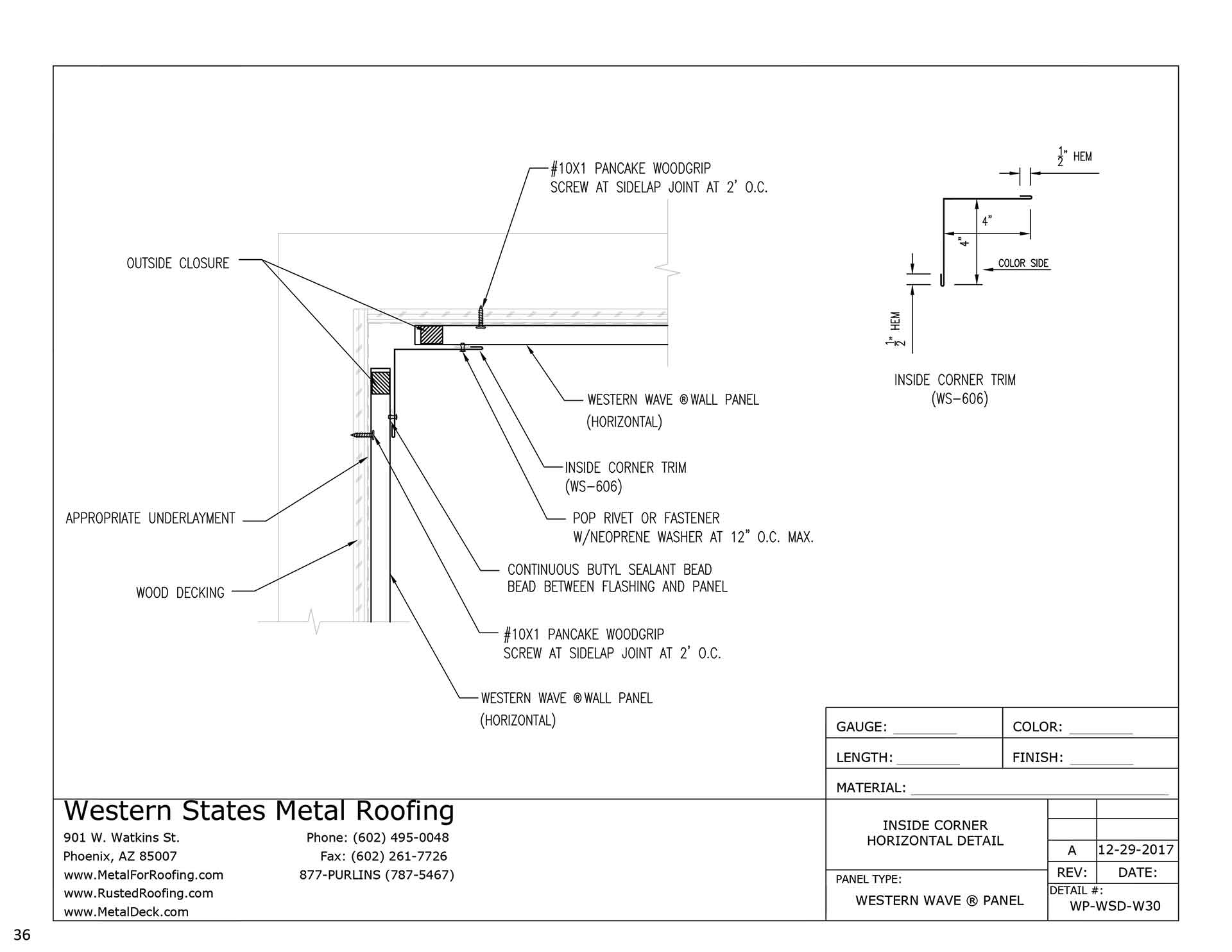 METAL TRIM & FLASHING - CORNER TRIM