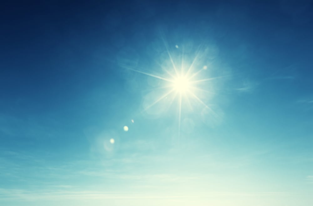 Warme Sonnenstrahlung