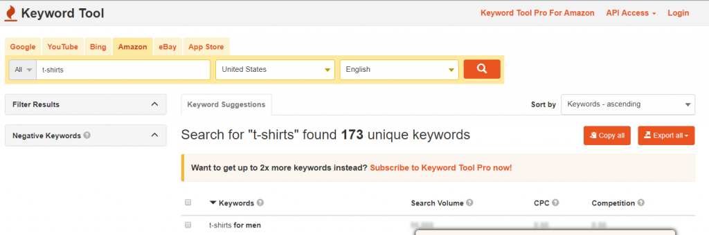 tools to help you find Amazon keywords