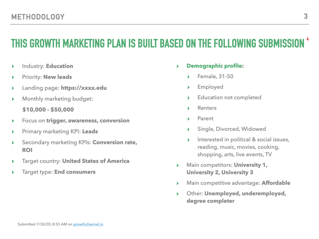 marketing plan summary