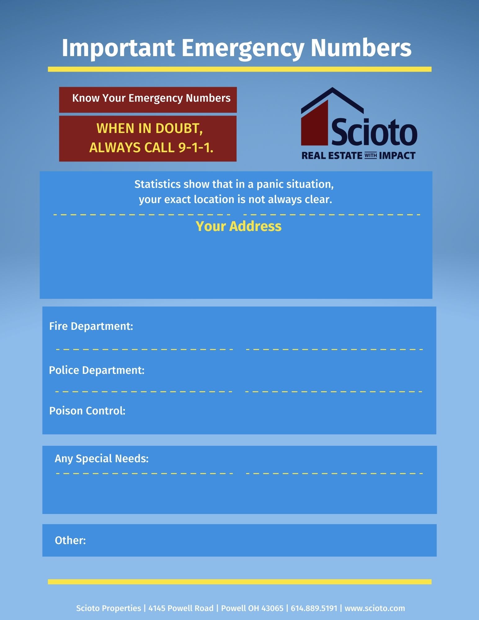 Know Your Emergency Numbers