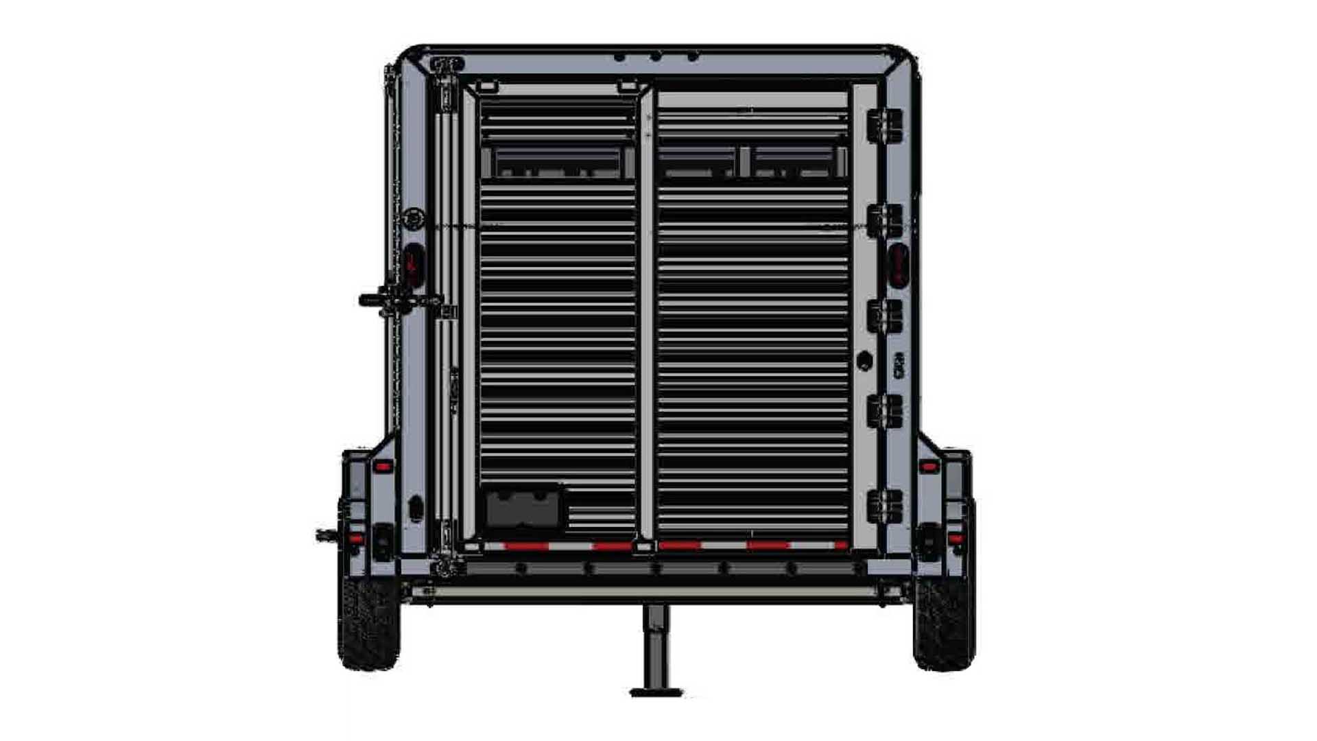 Livestock Gooseneck Series 7x16 GN 14K Rear View