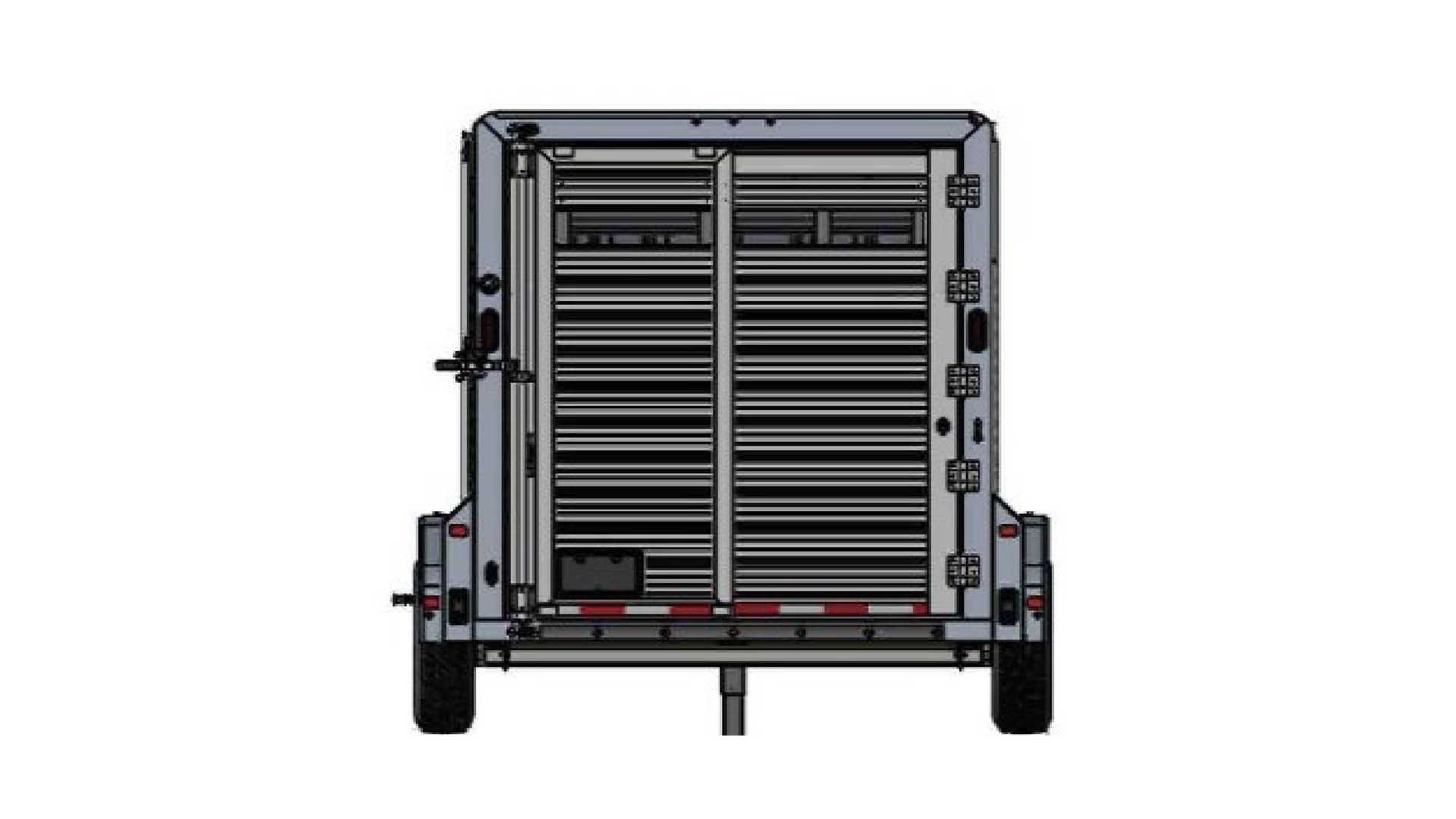 Livestock Gooseneck Series 7x28 GN 14K Rear View