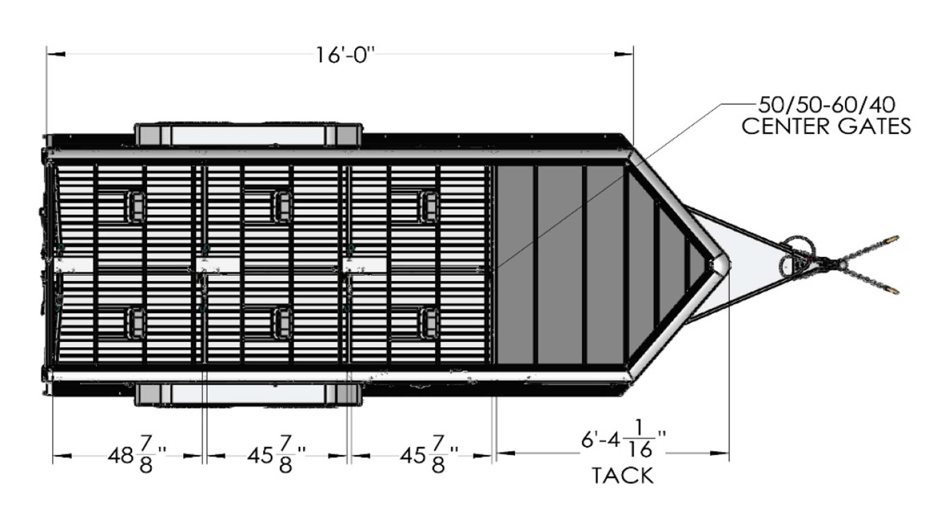 Stock LowPro 7x16 DDFW Bumper Pull Series Specs