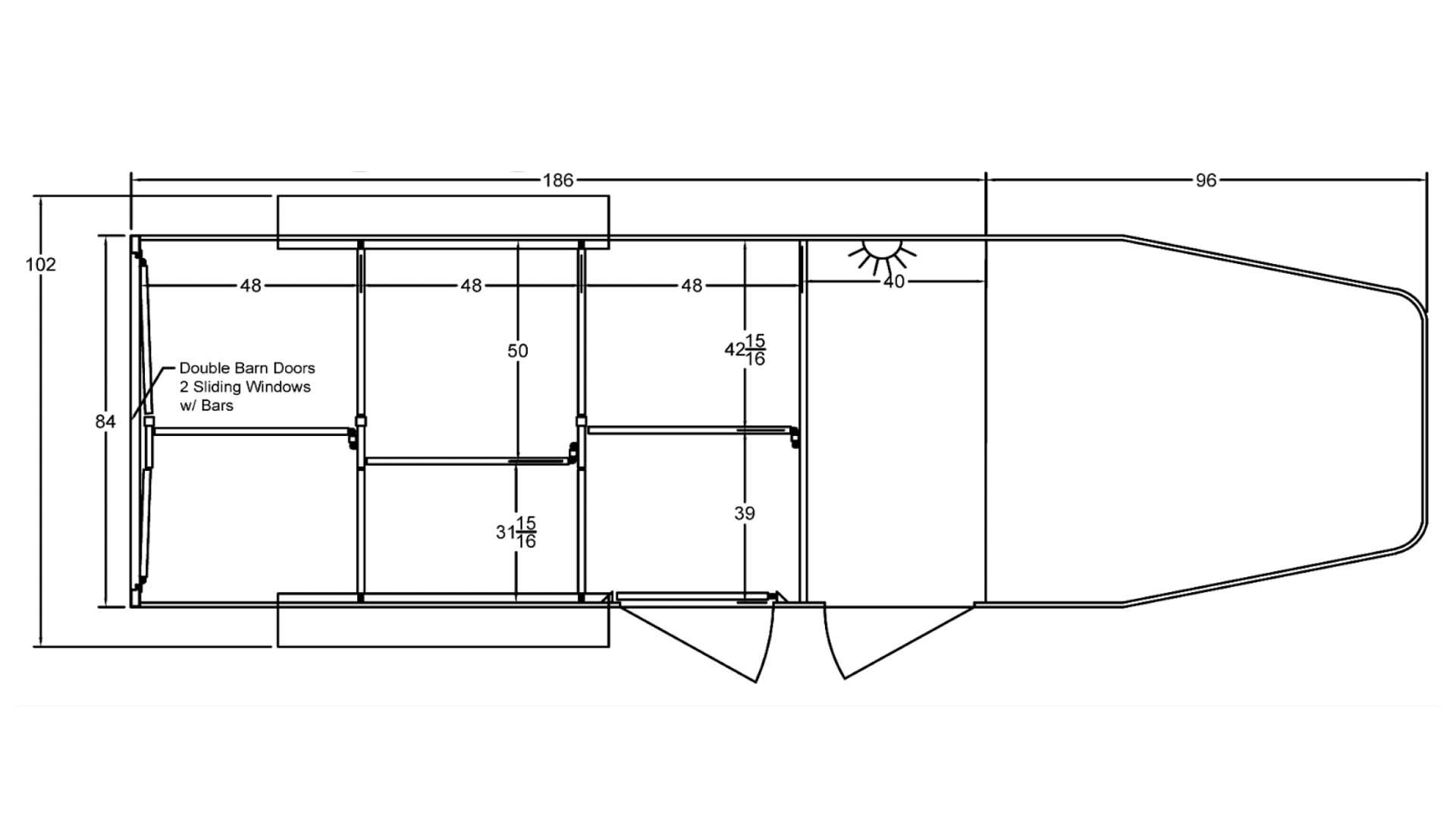 Stock LowPro 7x16 DDFW Gooseneck Series Spec