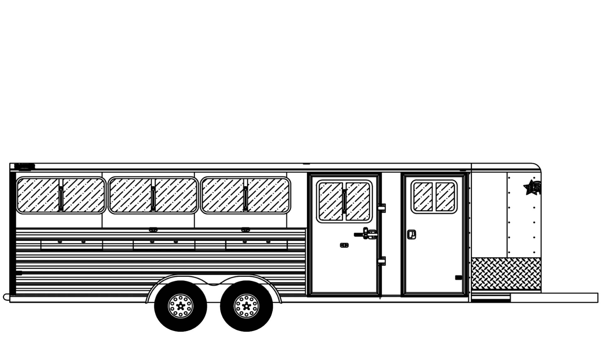 Stock LowPro 7x20 DDFW Bumper Pull Series Trailer Image