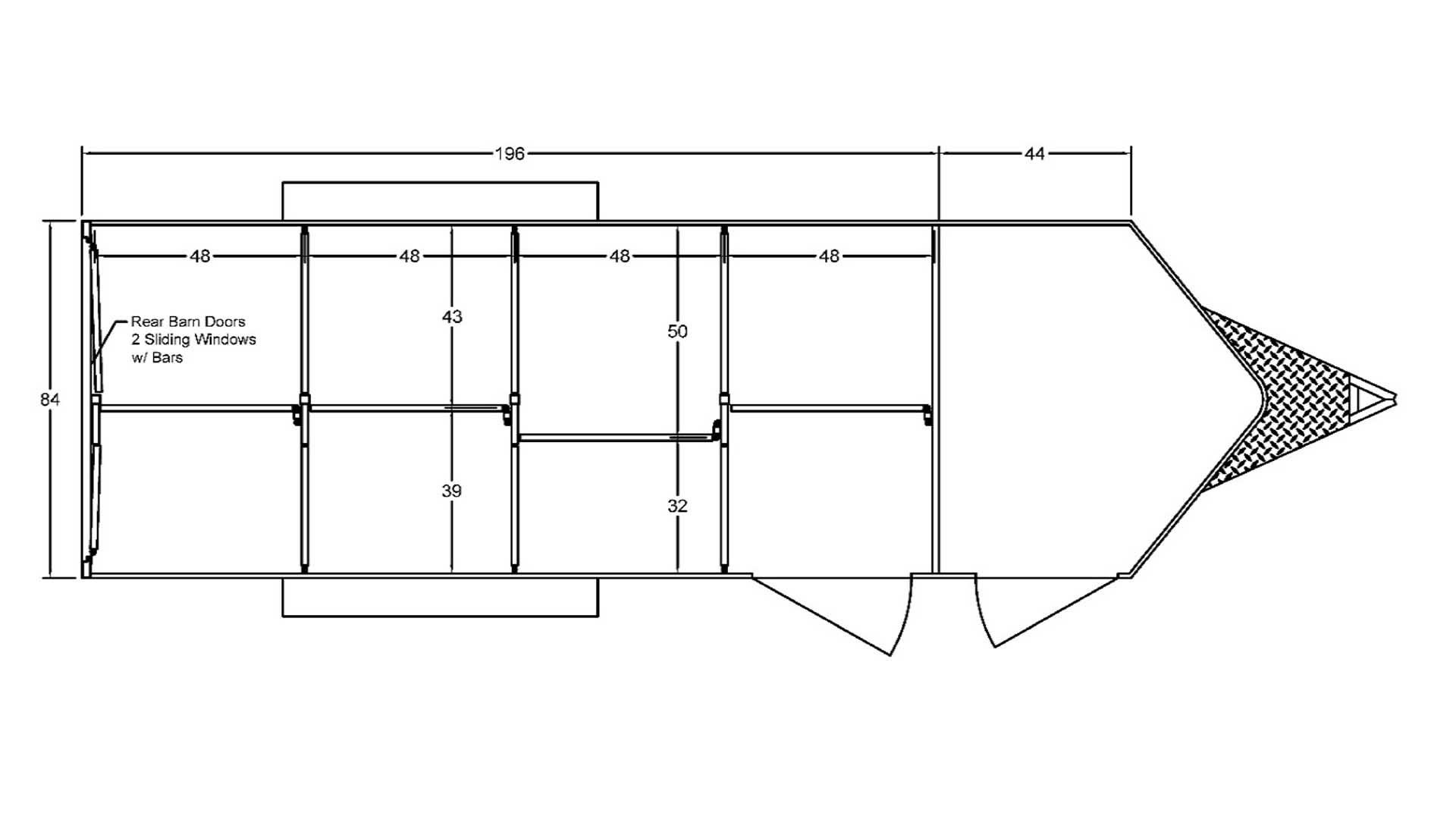 Stock LowPro Bumper Pull 7x20 Specs