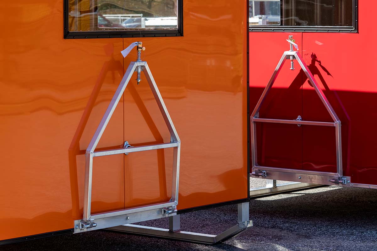 All-Aluminum Ice Fishing Shacks w/Galvanized Skis by Mission Trailers