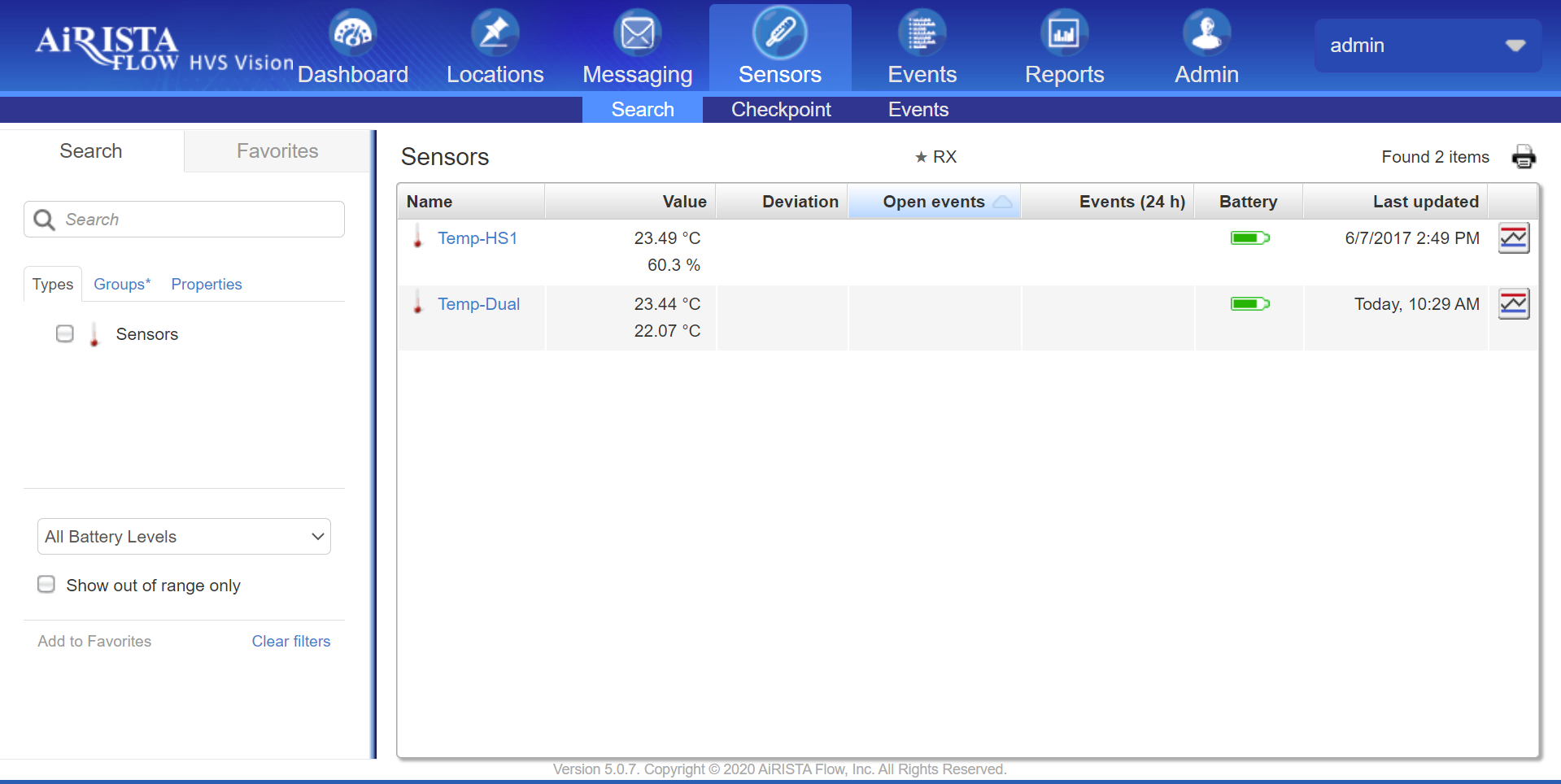 Vision Temp Dashboard View1