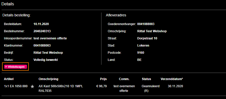 Rittal-webshop-gedane-bestelling