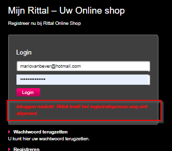 Rittal-webshop-aanmelden