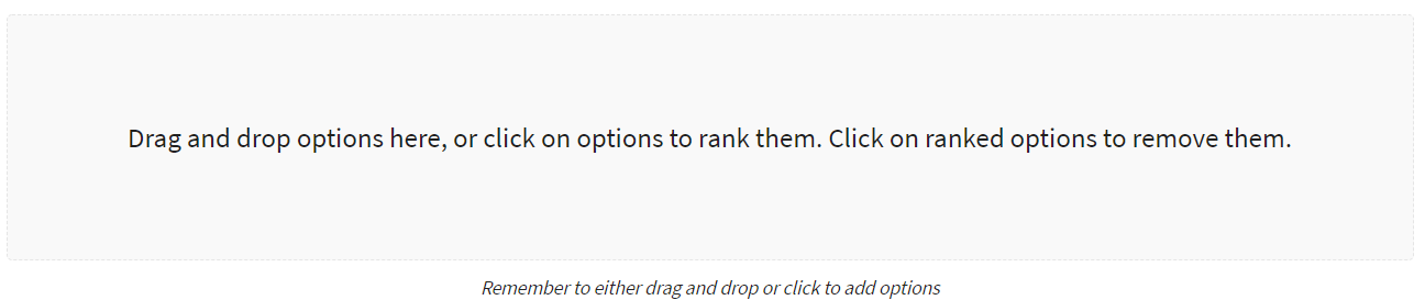 Image example  of SightX rank order question type 