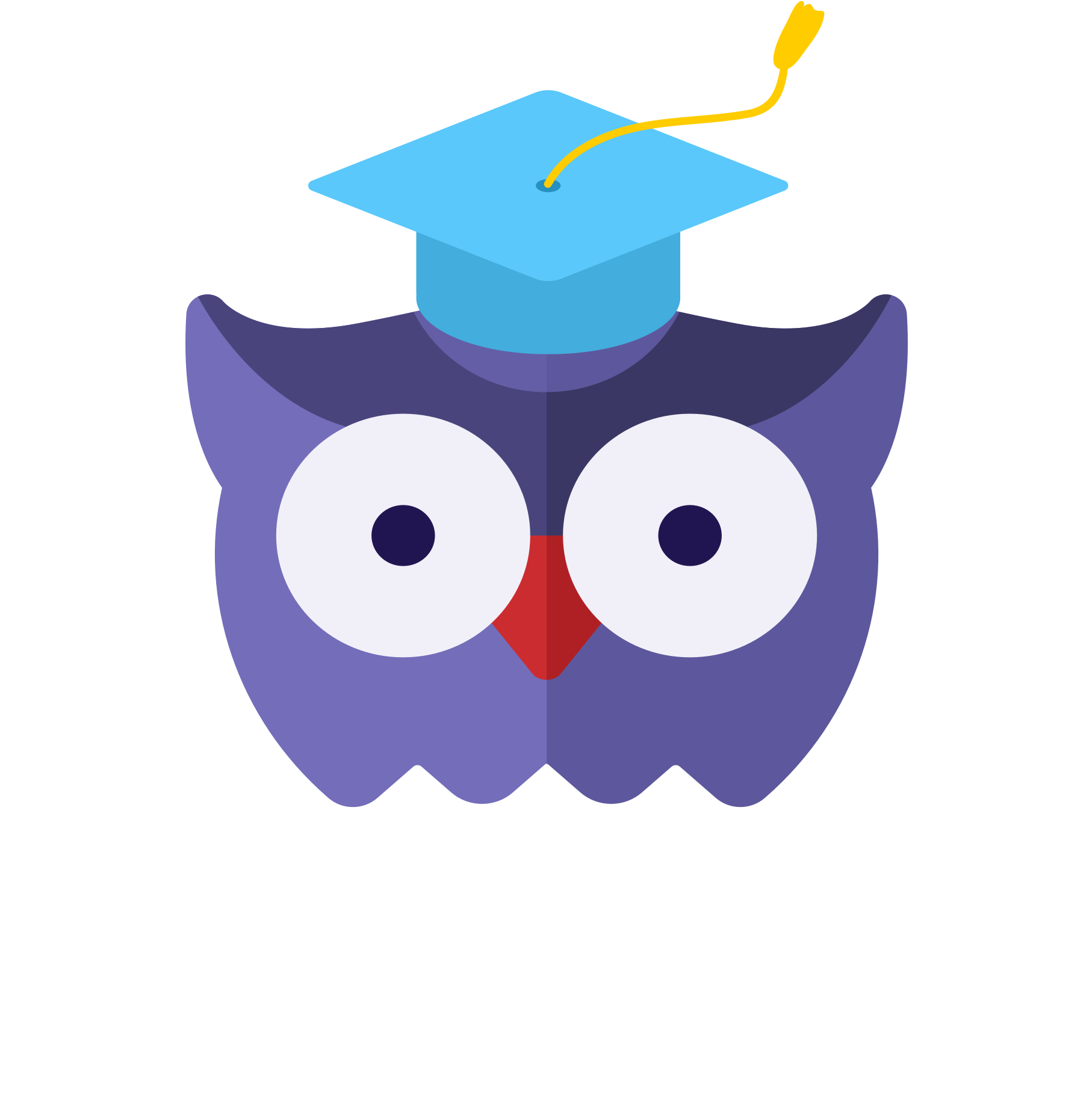 SightX mascot Siggy the owl with a graduation cap