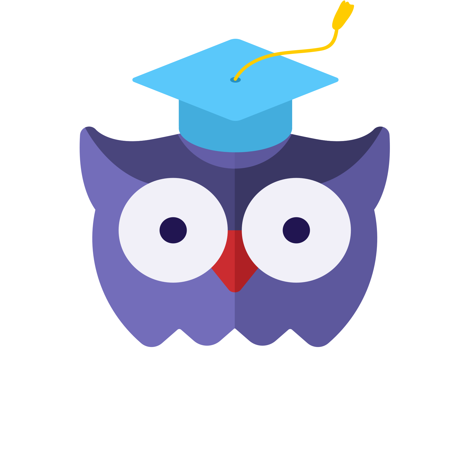 SightX mascot Siggy the owl with a graduation cap