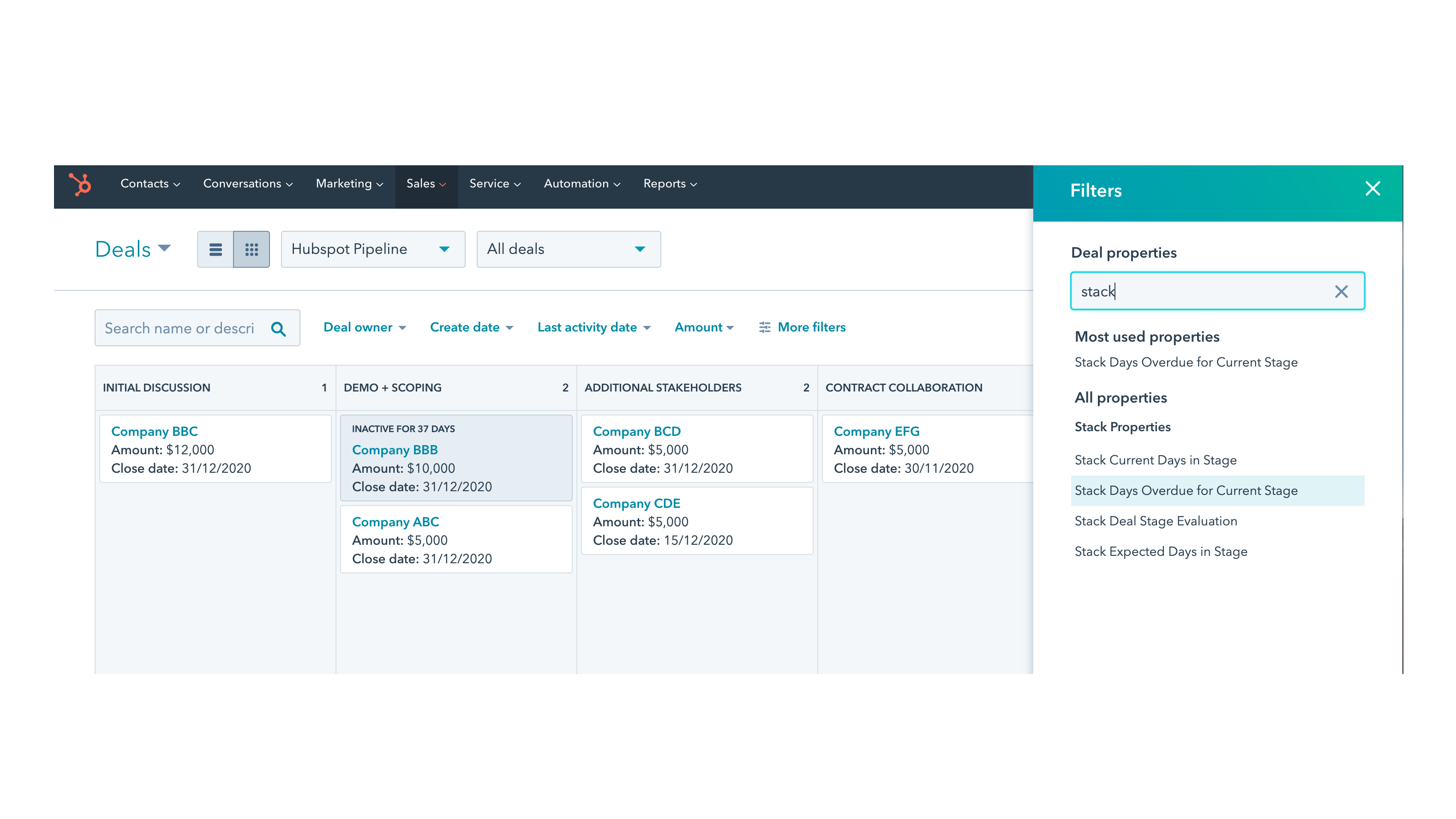Identify "Overdue" Deals (Custom Reporting)
