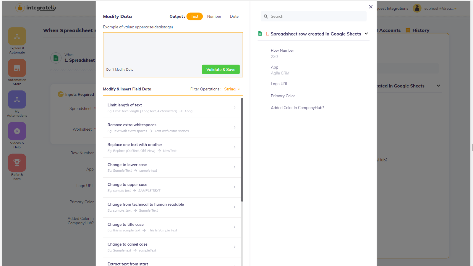 In built advanced options
