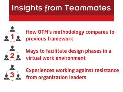 image that outlines "insights from teammates" mentioned previously