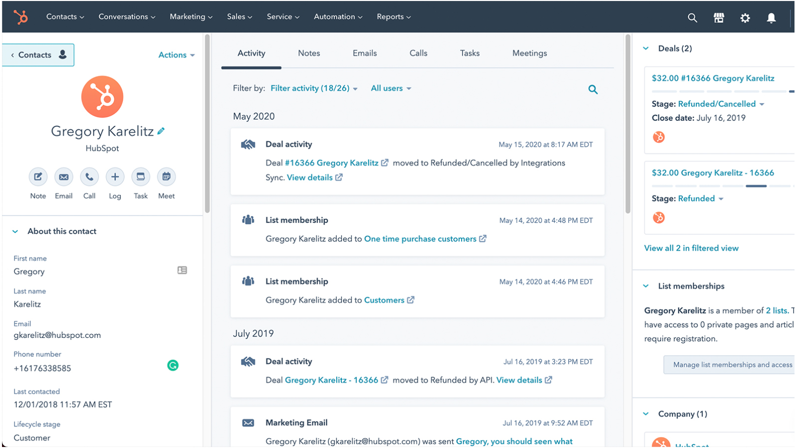 Contact Insights & Analytics