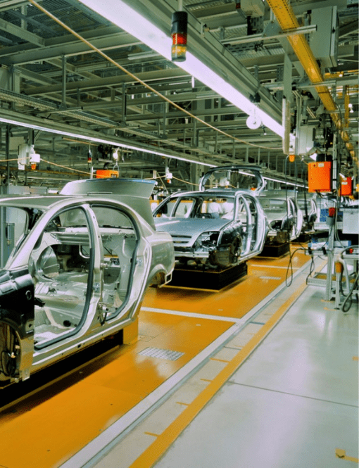Une chaine de construction de voitures